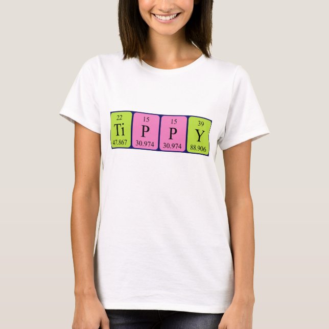 Camiseta de la tabla periódica Tippy (Anverso)