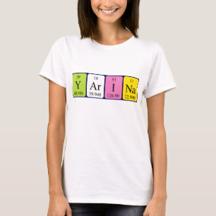 Camiseta de la tabla periódica Yarina