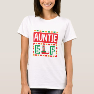Camiseta de la tía Elf Navidades