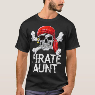 Camiseta de la tía pirata Jolly Roger Flag Skull C