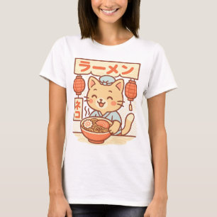 Camiseta de la tienda de Ramen para felinos   Kawa