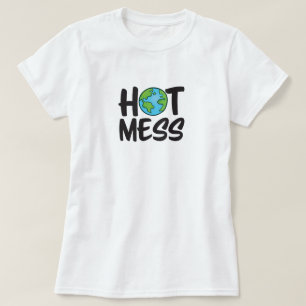 Camiseta de la Tierra sobre el cambio climático