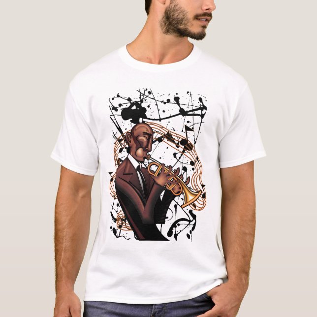 Camiseta de la tinta del jazz (Anverso)