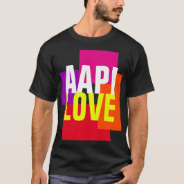 camiseta de la tipografía de amor de Aapi