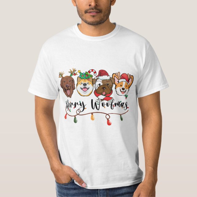 Camiseta de la tipografía de Merry Woofmas (Anverso)