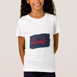 Camiseta de la tipografía roja manuscrita de Toron