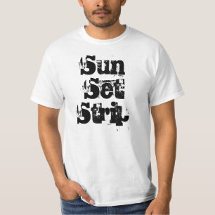 Camiseta de la tira de la puesta del sol
