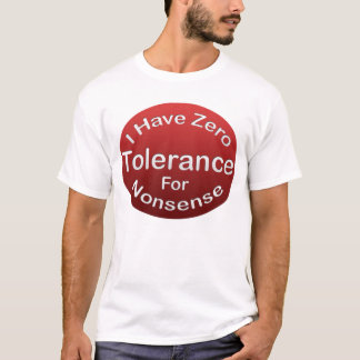 Camiseta de la tolerancia cero