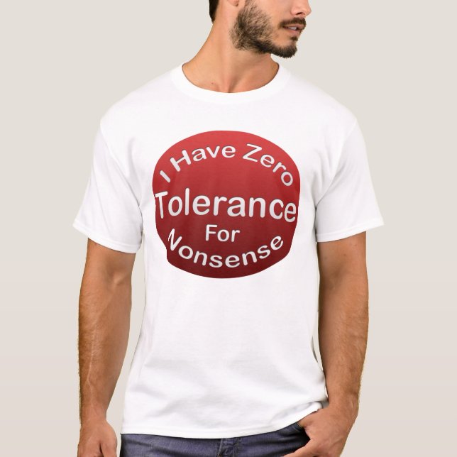 Camiseta de la tolerancia cero (Anverso)