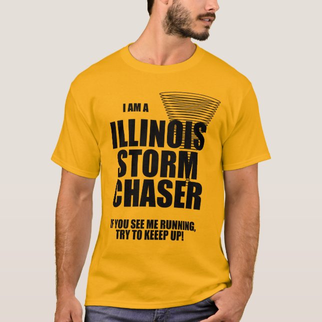 Camiseta de la tormenta Chaser de Illinois Tornado (Anverso)