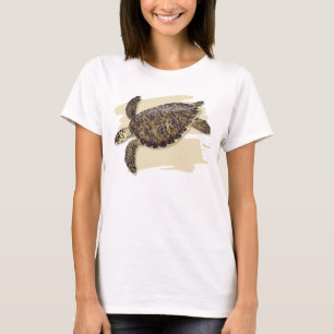 Camiseta de la tortuga de mar de Hawksbill