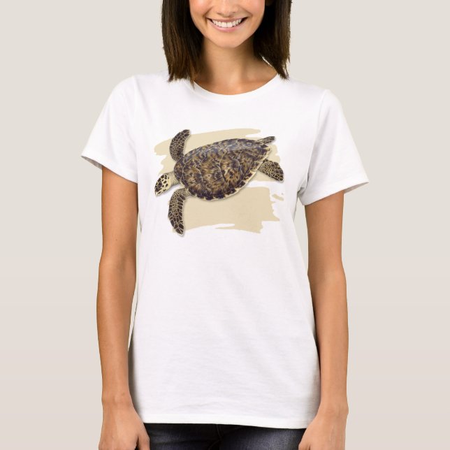 Camiseta de la tortuga de mar de Hawksbill (Anverso)