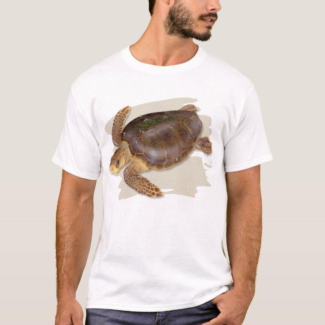 Camiseta de la tortuga de mar del necio (Anverso)