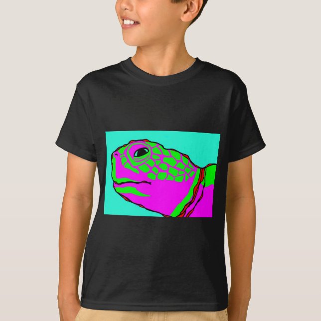 Camiseta de la tortuga del mar del muchacho (Anverso)