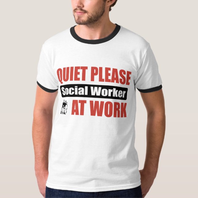 Camiseta De la tranquilidad asistente social por favor en (Anverso)