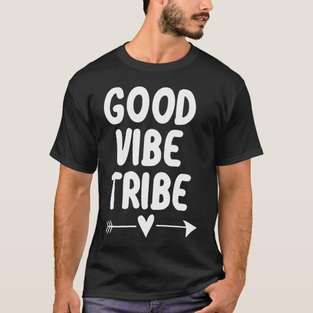 Camiseta de la tribu de la buena onda inspiradora. (Anverso)