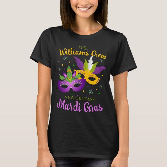 Camiseta de la tripulación del Mardi Gras Personal (Anverso)