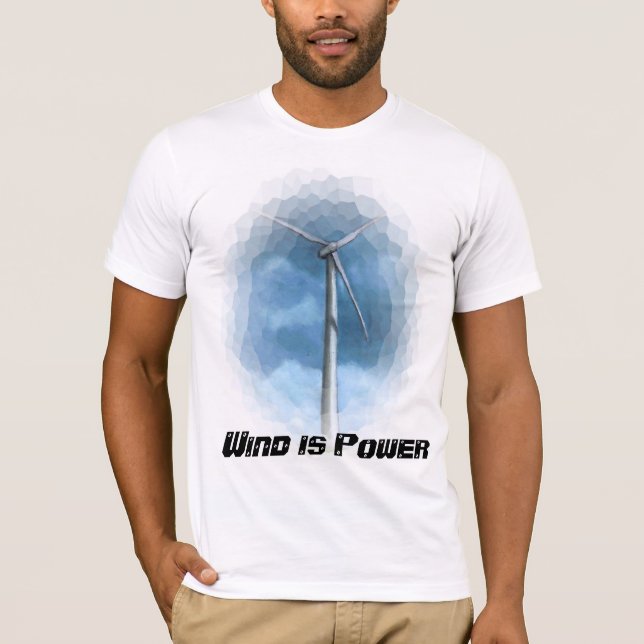 CAMISETA DE LA TURBINA DE LA ENERGÍA EÓLICA (Anverso)