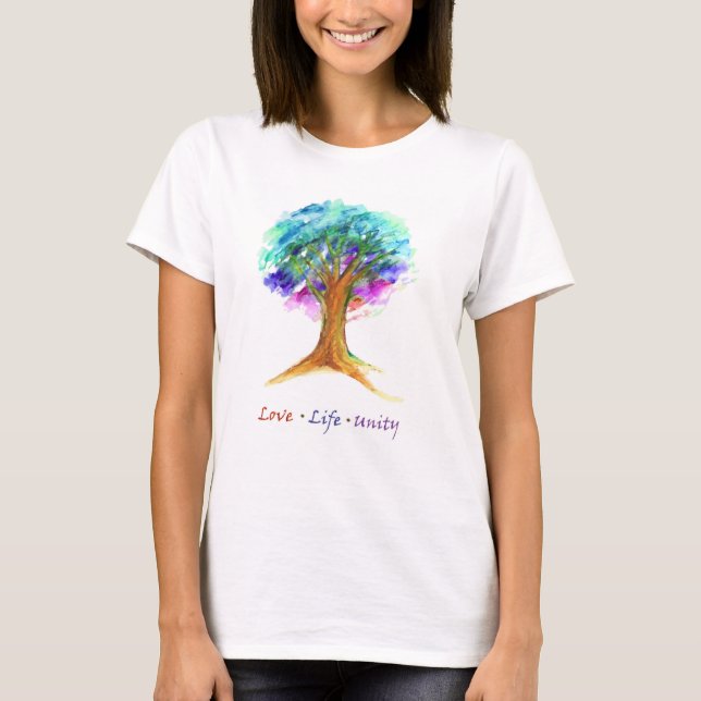 Camiseta de la Unidad de Amor del Árbol de la Vida (Anverso)