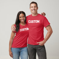 Camiseta de la Universidad PERSONALIZADO Rojo y Bl