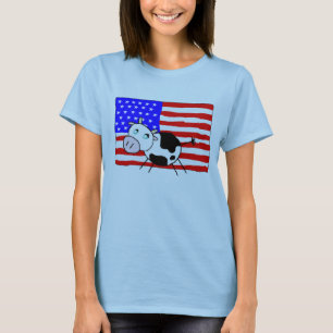 Camiseta de la vaca de los E.E.U.U.