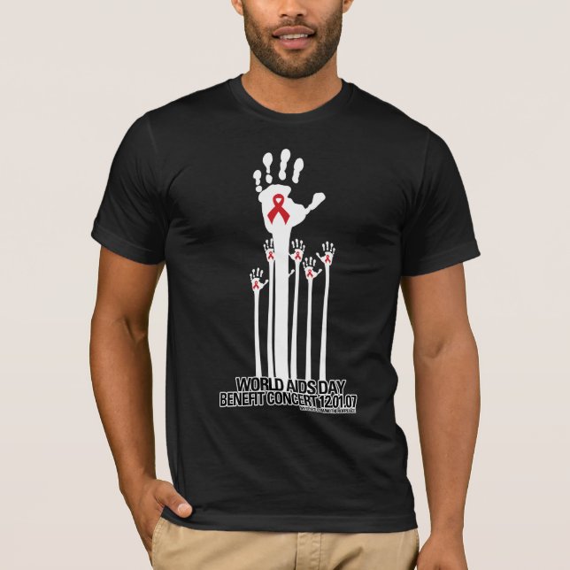 Camiseta de la ventaja del Día Mundial del Sida (Anverso)