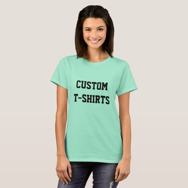 Camiseta de la VERDE MENTA de las mujeres (Anverso completo)