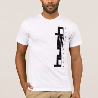Camiseta de la vertical del logotipo del silencio