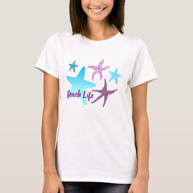 Camiseta de la vida de la playa de las estrellas (Anverso)