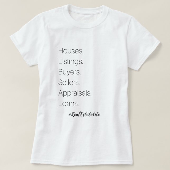 Camiseta de la vida de las propiedades (Diseño del anverso)
