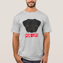Camiseta de la vida de Pug negro