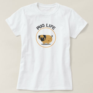 Camiseta de la vida del perro de pug