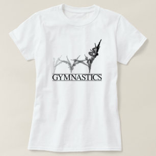 Camiseta de la voltereta sobre las manos
