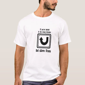Camiseta de la vuelta del U de los hombres