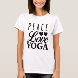 Camiseta de la yoga del amor de la paz