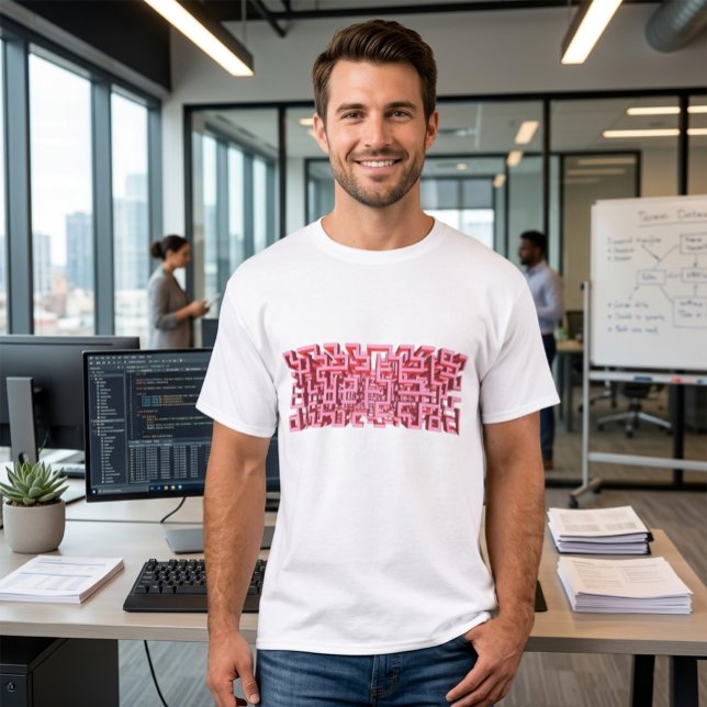 Camiseta de laberinto 3D rosa (Subido por el creador)