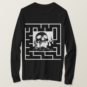 Camiseta de laberinto de cráneo de infierno gótico