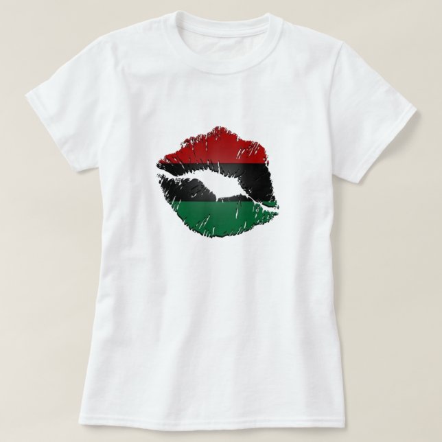 Camiseta De Labios Afrocéntricos (Diseño del anverso)