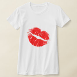 Camiseta de labios rojos