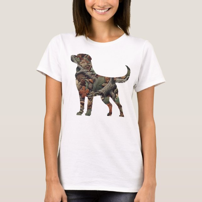 Camiseta de Labrador con camuflaje (Anverso)