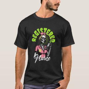 Camiseta de lactancia de Halloween Esqueleto Espan