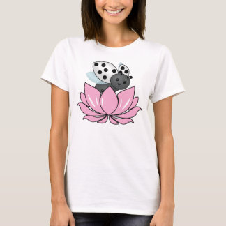 Camiseta De Ladybug Blanco Rosa Lotus