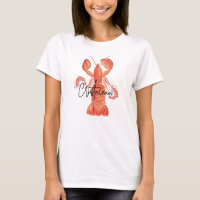 Camiseta de langosta pintada a mano crustáceos can