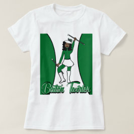 Camiseta de lanzadora de bastón / Verde