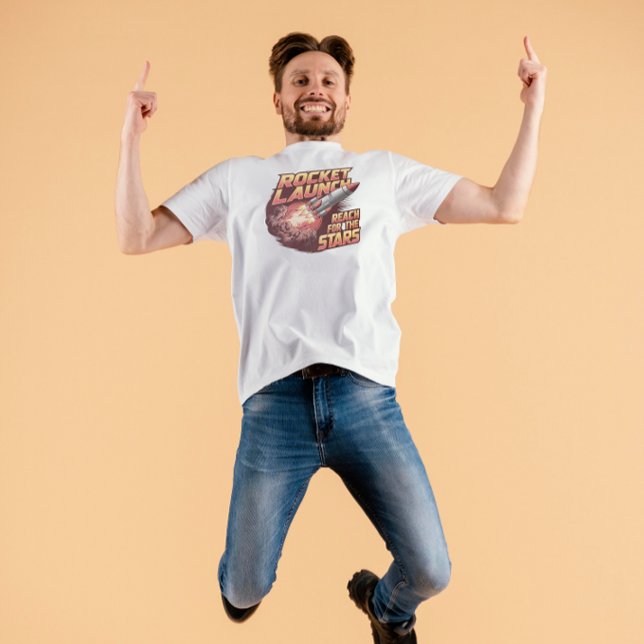 Camiseta de lanzamiento de cohetes intensa y audaz (Subido por el creador)