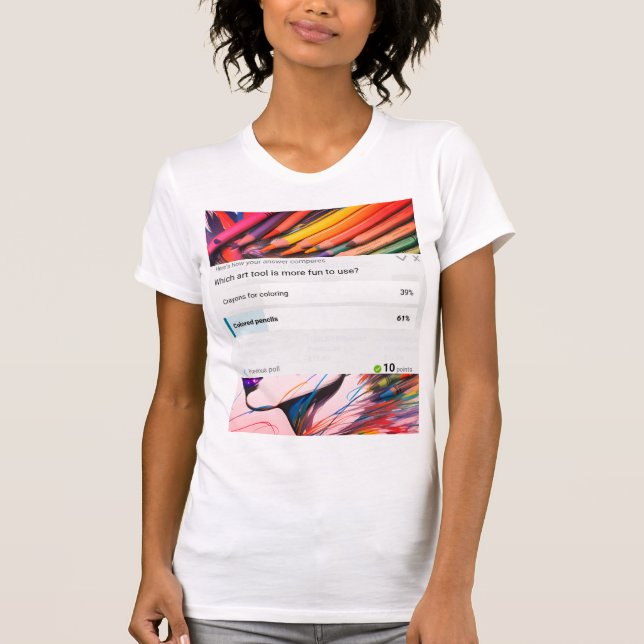 camiseta de lápices de herramientas de arte (Anverso)