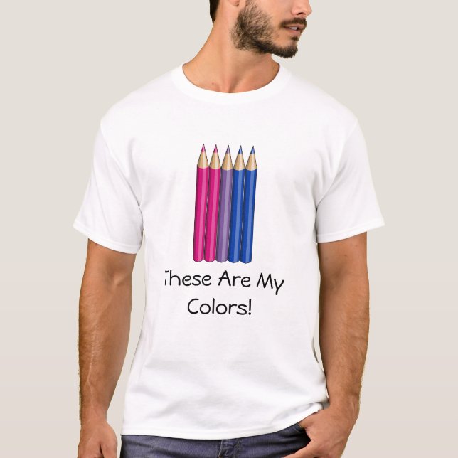 Camiseta de lápices del orgullo bisexual (Anverso)