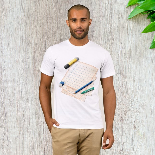 Camiseta de lápiz y papel para hombres (Subido por el creador)