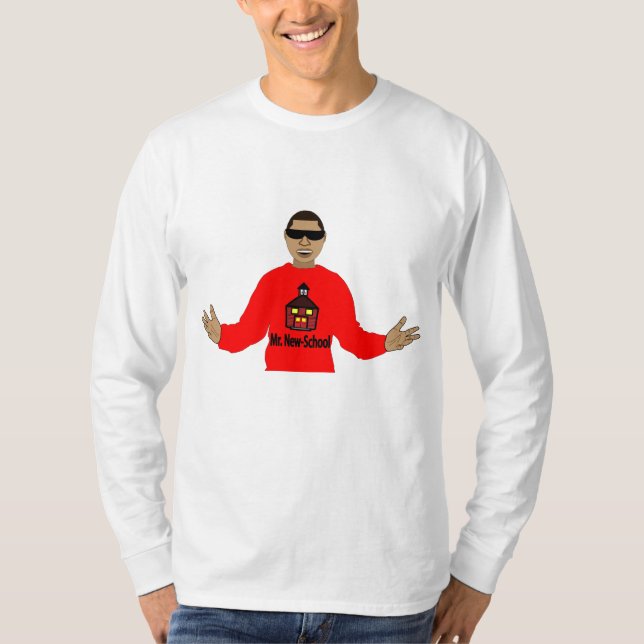 Camiseta de larga duración de la escuela masculina (Anverso)