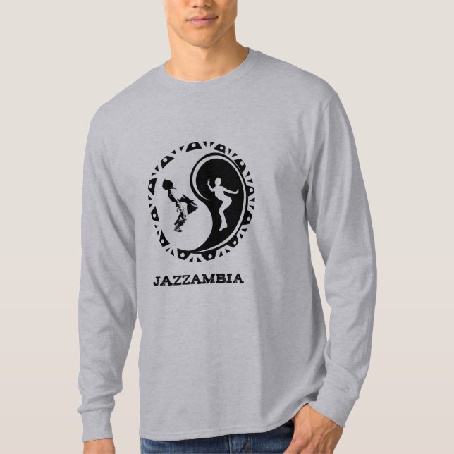 Camiseta de larga duración de los hombres de Jazza (Anverso)